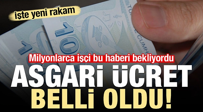 Türkiye'de 2021 yılı asgari ücreti belli oldu