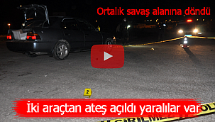 Karaman'da araçlardan ateş açıldı yaralılar var