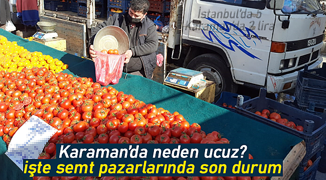 Karaman'da semt pazarında son durum