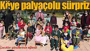 Karaman'da Madenşehri'nde yaşayan çocuklara palyaçolu sürpriz