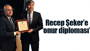 Recep Şeker'e "onur diploması" 