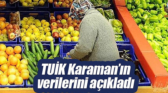 TUİK Karaman'ın verilerini açıkladı