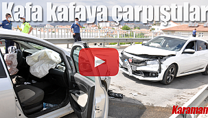 Üst geçitte kafa kafaya çarpıştılar