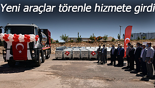 Yeni araçlar törenle hizmete girdi