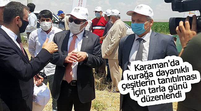 Karaman'da kurağa dayanıklı çeşitlerin tanıtılması için tarla günü düzenlendi