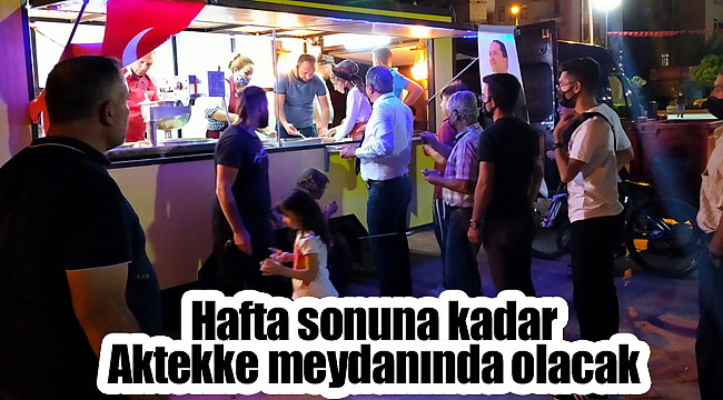 Hafta sonuna kadar Aktekke meydanında olacak