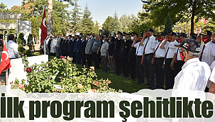 Karaman'da ilk program şehitlikten başladı