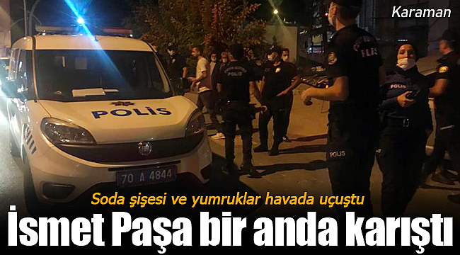 Karaman'da İsmet Paşa Caddesi bir anda karıştı