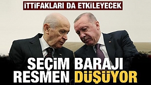 MHP ile AK Parti anlaştı baraj düşüyor