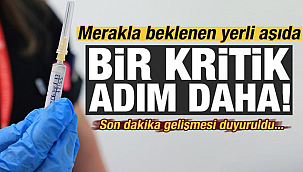 Türkiye'nin yerli aşısında yeni gelişme