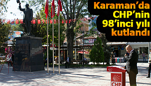 Karaman'da CHP'nin 98. yılı kutlandı
