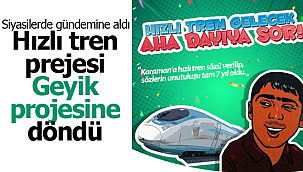 Karaman hızlı tren projesi geyik projesine döndü