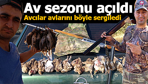 Karamanlı avcılar vurdukları avlarını böyle sergiledi