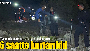 Mahsur kalan dağcı 6 saatte kurtarıldı