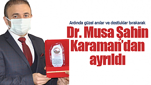 Musa Şahin Karaman'a veda etti