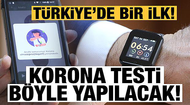 Türkiye'de bir ilk korona testi böyle yapılacak
