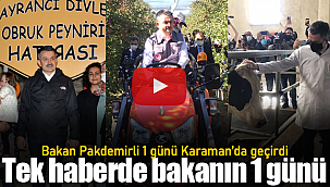 Bakan Pakdemirli 1 gününü Karaman'da geçirdi