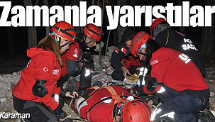 Karaman'da UMKE timleri zamanla yarıştı