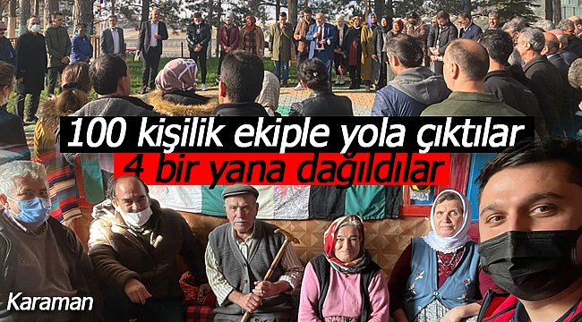 100 kişi yola çıktılar 4 bir yana dağıldılar