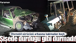 Alkollü sürücü önce çarptı sonra kaçtı