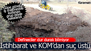 Defineciler güpe gündüz kazı yaptı, jandarma yakaladı