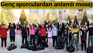 Genç sporculardan anlamlı mesaj