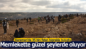 Karaman'da 35 bin fidan toprakla buluştu