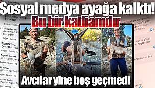 Karaman'da avcıların av fotoğraflarına tepki yağdı
