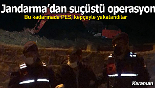 Karaman'da jandarmadan suçüstü operasyon gözaltılar var