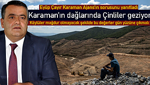 Karaman'ın dağlarında Çinliler geziyor