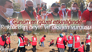 KMÜ'de 350 fidan toprakla buluştu