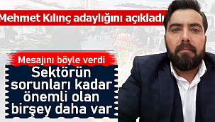 Mehmet Kılınç adaylığını açıkladı