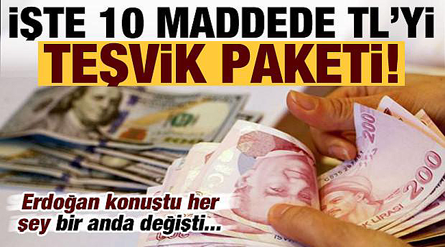 10 maddede TL'yi teşvik paketi