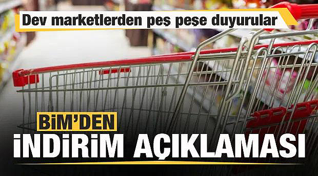 BİM'den indirim kararı