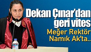 Dekan Çınar'dan geri vites