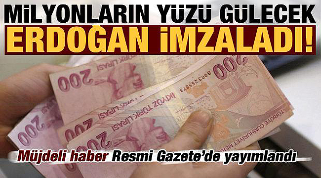 Erdoğan imzaladı gelir vergisi ve faizi iade edilecek.
