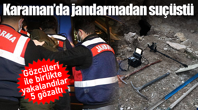 Jandarmadan suçüstü operasyon 5 gözaltı