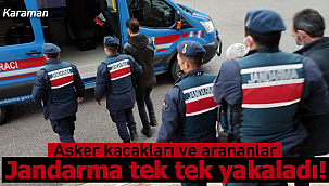 Karaman'da jandarma aranan şahısları yakaladı