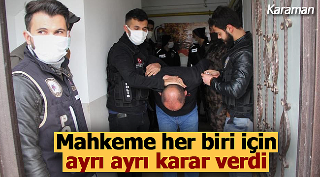 Mahkeme her biri için ayrı ayrı karar verdi