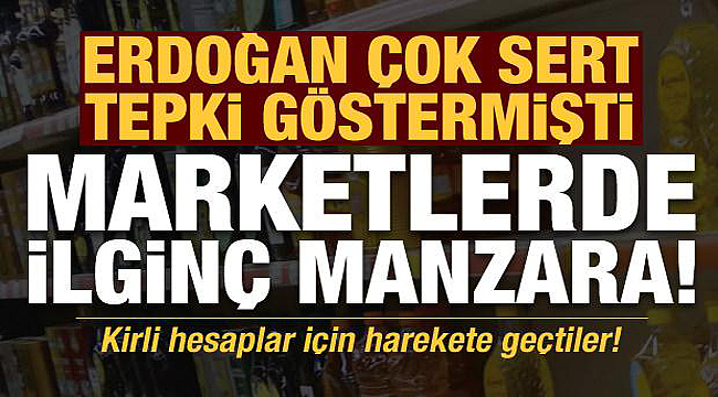 Marketlerde ilginç manzara