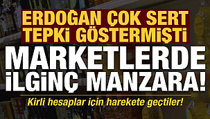 Marketlerde ilginç manzara