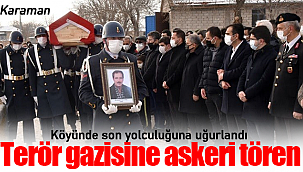 Terör gazisine askeri tören