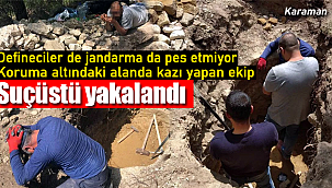 Karaman'da definecilere suçüstü