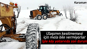 Karaman'ın köy yollarında son durum