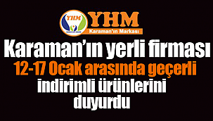 YHM 12-17 Ocak indirimlerini duyurdu