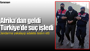 Afrika'dan geldi Türkiye'de suç işledi