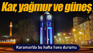 Karaman'da 7 şubat itibari ile hava durumu