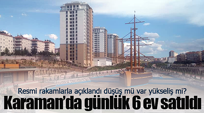 Karaman'da günlük 6 ev satıldı