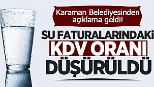 Karaman'da suya KDV indirimi