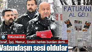 Karaman'da zamlı faturalar protesto edildi